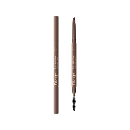 Карандаш для бровей DIVAGE BROW ADDICTION автоматический тон 02 Теплый коричневый