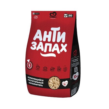 Питомец Антизапах наполнитель для кошек растительный комкующийся - 24 л 2506₽