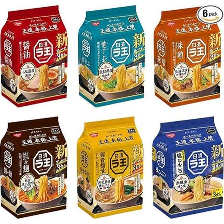 Раох (Рао-О) Пакет на 3 порции из отборных ингредиентов Лапша Все 6 вкусов × 1 пакет каждого (Всего 6 упаковок)