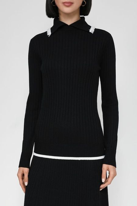 Пуловер в рубчик с отложным воротником BELUCCI 1567₽