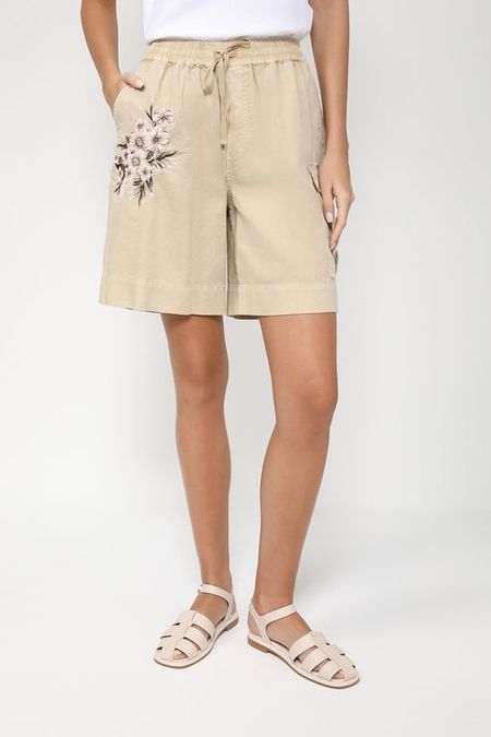 Хлопковые шорты на кулиске с принтом TWINSET 8617₽