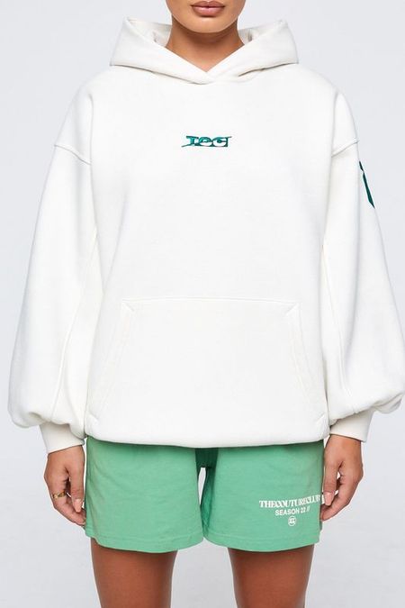 Однотонное худи с принтом оверсайз The Couture Club 3990₽