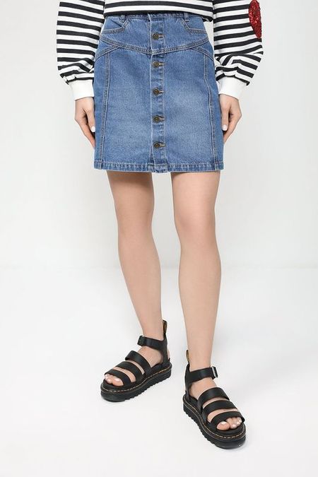 Джинсовая юбка на пуговицах Naf Naf 1320₽