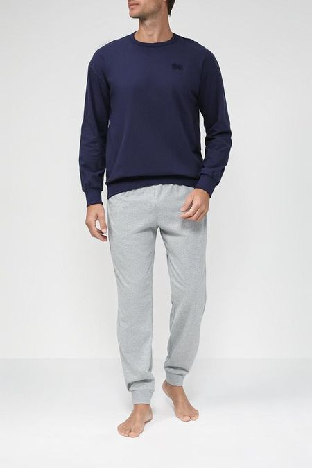 Хлопковая пижама из лонгслива и брюк Benetton Undercolors 2992₽