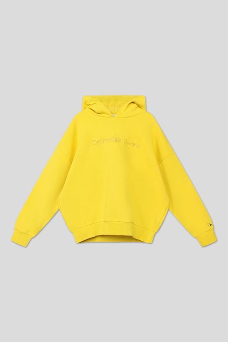 Хлопковое худи с логотипом бренда Calvin Klein Jeans 3622₽