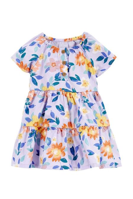 Хлопковое платье с цветочным принтом Carters 2174₽