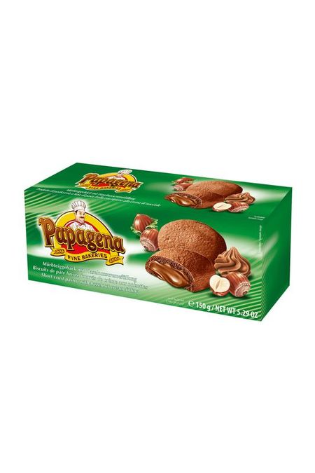 Песочное печенье с орехово-кремовой начинкой PAPAGENA