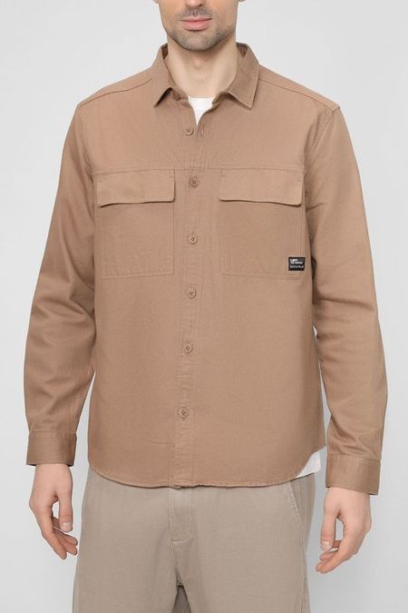 Однотонная рубашка с накладными карманами Loft 1852₽