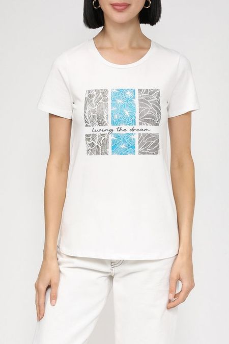 Хлопковая футболка с принтом More More 2205₽