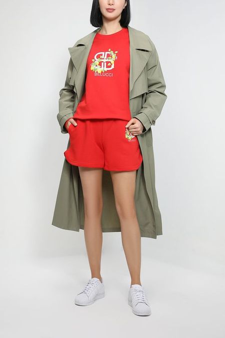 Хлопковые шорты с принтом BELUCCI 682₽