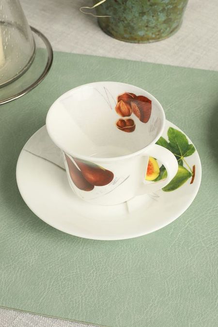 Чашка с блюдцем из фарфора Vegan COINCASA 1642₽