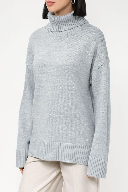 Вязаный свитер с воротником-стойкой BELUCCI 1462₽