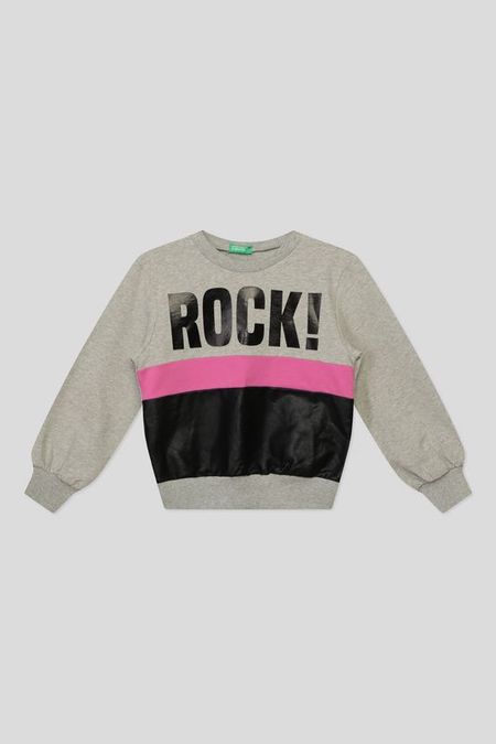 Хлопковый свитшот с принтом Benetton 622₽