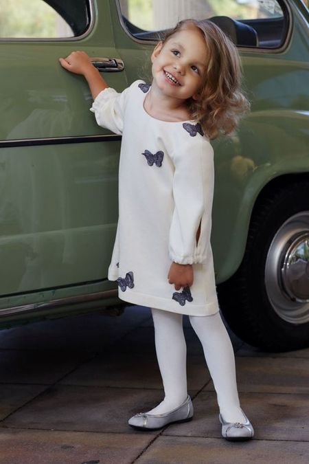 Хлопковое платье с бабочками EVIKA KIDS 6525₽