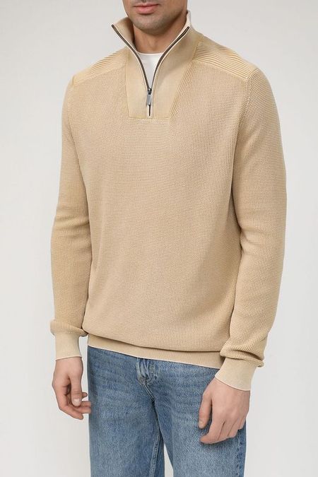 Хлопковый пуловер с воротником на молнии Esprit Casual 3292₽