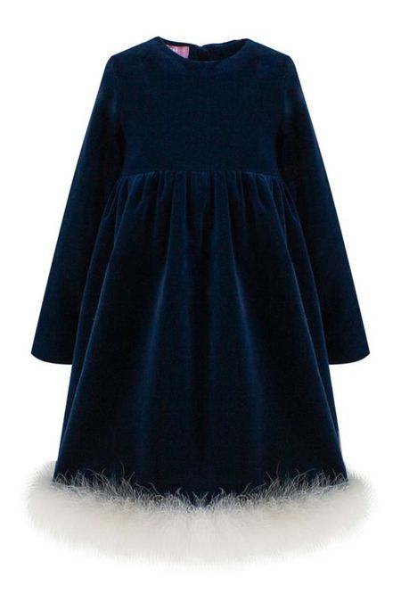 Хлопковое платье с меховой отделкой на подоле EVIKA KIDS 2284₽