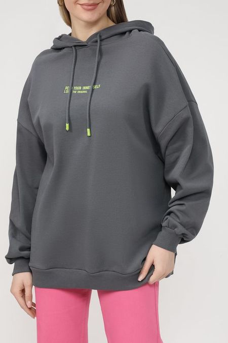 Хлопковое худи с принтом Loft 1320₽