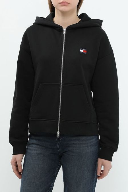 Толстовка хлопковая на молнии с капюшоном Tommy Jeans 9915₽