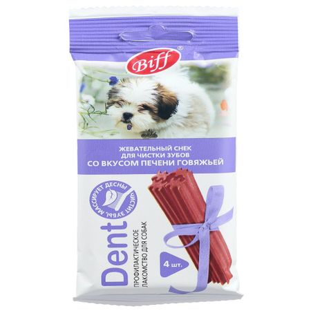 Dent Жевательный снек для мелких пород со вкусом говяжьей печени