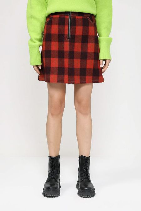 Юбка мини в клетку на молнии Twist 4072₽