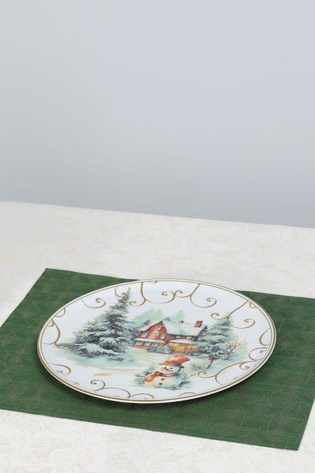 Блюдо фарфоровое с принтом Christmas Cinzia Andrea Fontebasso 2467₽