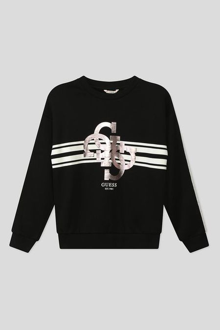 Хлопковый свитшот с логотипом бренда Guess 1477₽