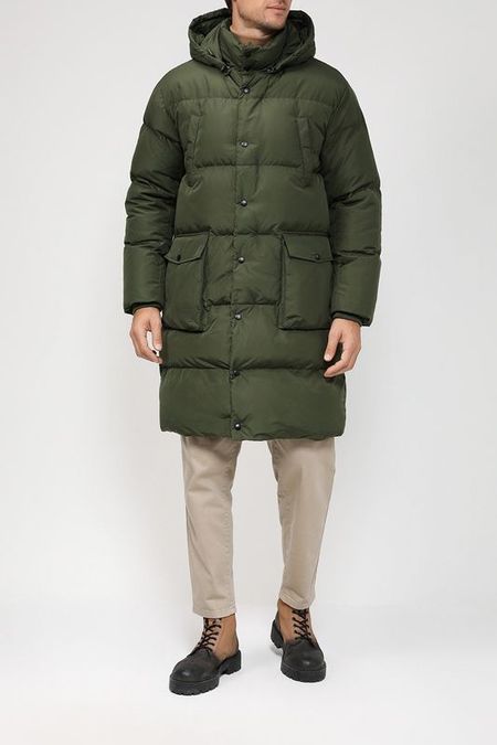 Пуховик утепленный с капюшоном и накладными карманами DMolina 8655₽