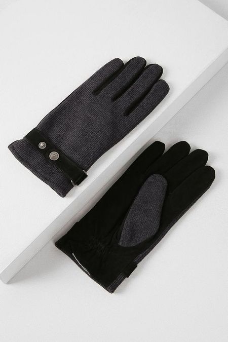 Комбинированные кожаные перчатки Bugatti 2130₽