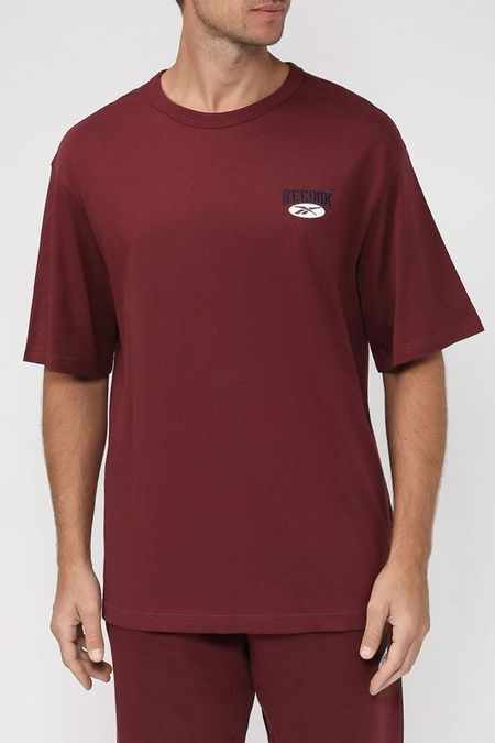 Хлопковая футболка с логотипом бренда REEBOK 1462₽