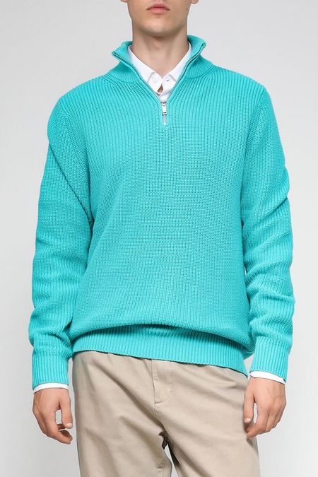 Хлопковый пуловер с воротником на молнии MARCO DI RADI 1792₽