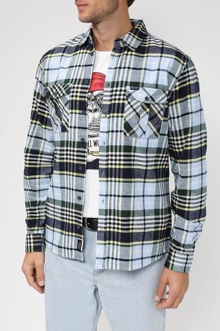 Хлопковая рубашка с накладными карманами Blend 1477₽