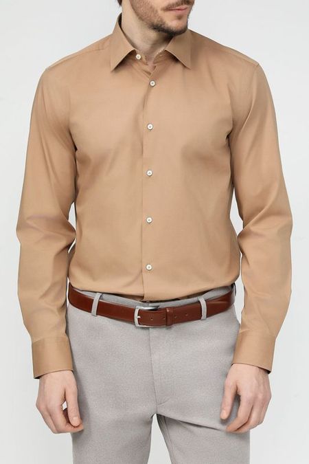 Рубашка хлопковая приталенного кроя BOSS 3367₽