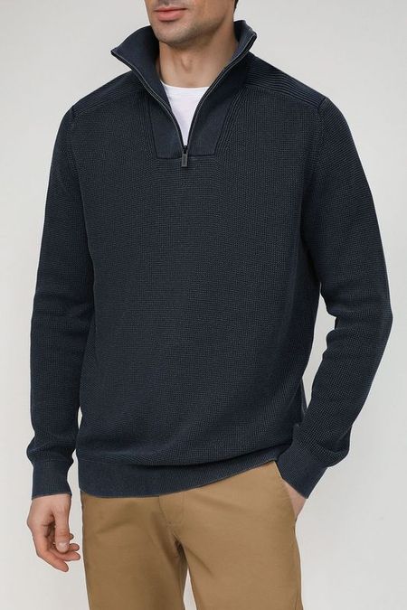 Хлопковый пуловер с воротником на молнии Esprit Casual 3292₽