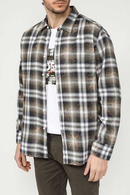 Рубашка хлопковая в клетку BOSS 5992₽