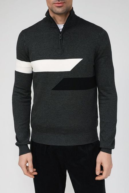 Пуловер с воротником на молнии и принтом Antony Morato 5205₽