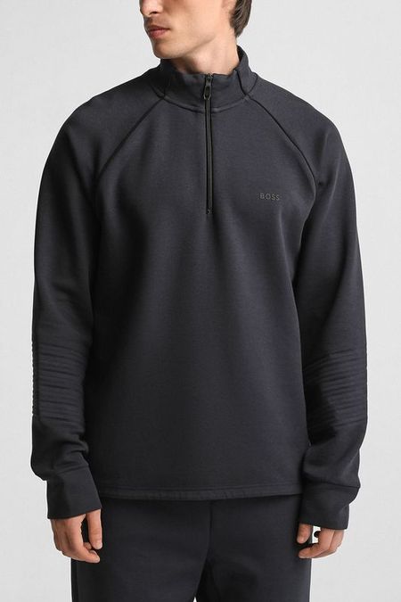 Толстовка хлопковая с воротником на молнии BOSS 18667₽