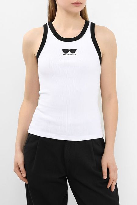 Майка хлопковая с логотипом Karl Lagerfeld 8542₽