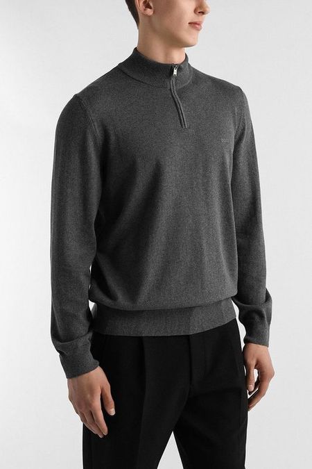 Пуловер с воротником на молнии BOSS 12750₽