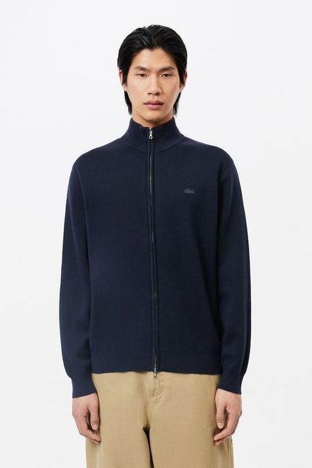 Пуловер шерстяной с воротником на молнии Lacoste 18735₽