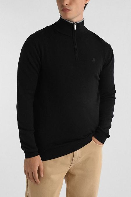 Пуловер шерстяной с воротником на молнии Karl Lagerfeld 17692₽