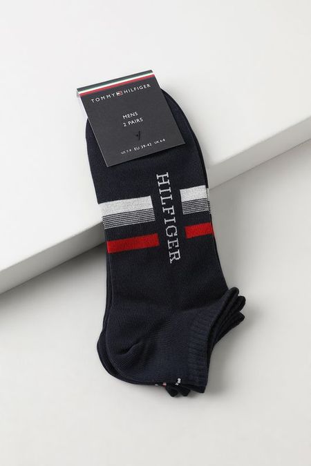 Набор из 2 пар хлопковых носков коротких с логотипом Tommy Hilfiger 1492₽