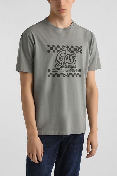 Футболка хлопковая с принтом GAS