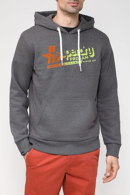 Однотонное худи с принтом Superdry 2377₽