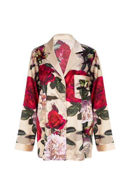 Шелковая пижамная рубашка с принтом MARC ANDRE 9442₽