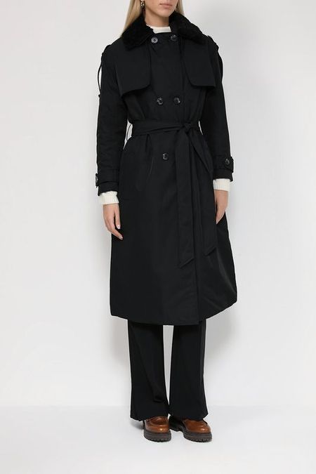 Тренч с воротником из экомеха SABRINA SCALA 5917₽