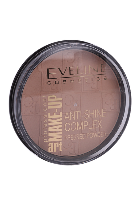 Пудра EVELINE Anti-Shine complex матир минеральная с шелком тон 35 Золотистый беж 14 г