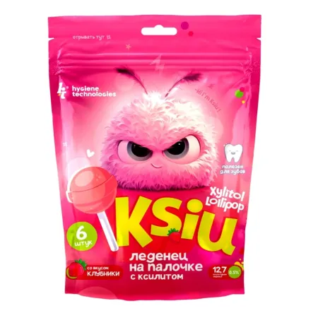 Леденцы PESITRO Xylitol Lollipop Клубника Ksiu 6 шт 500₽