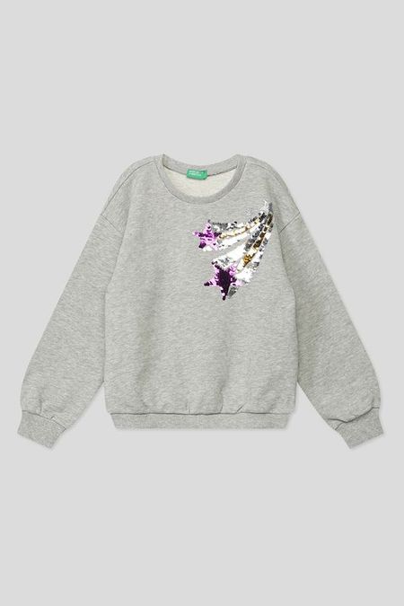 Свитшот с декором из пайеток Benetton 547₽