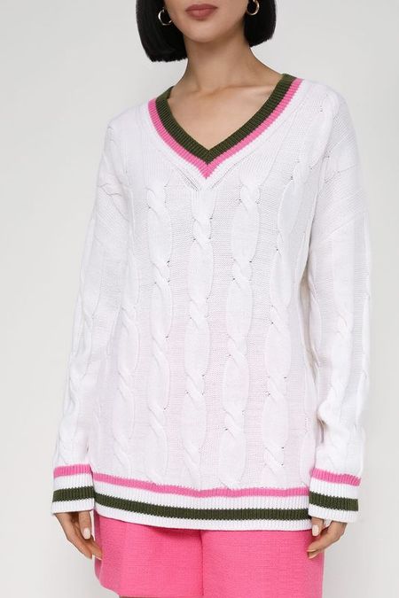 Пуловер с узором косы BELUCCI 1792₽