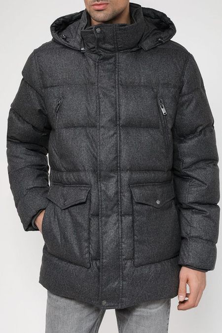 Пуховик утепленный с накладными карманами и капюшоном DMolina 5767₽